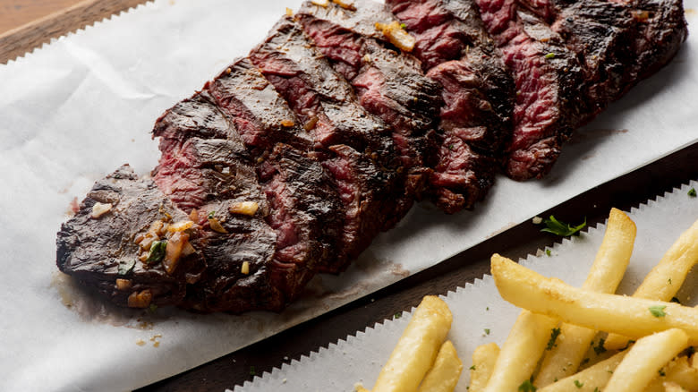 sliced steak frites