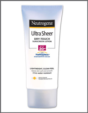 Sarah Yâ€™s pick: Neutrogena Ultra Sheer, Dry Touch Sunscreen, 9.49, drugstore.com