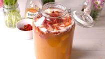 <p>What happens when you combine mimosas and <a href="https://www.housebeautiful.com/lifestyle/recipes-cookbooks/g3916/fall-sangrias/" rel="nofollow noopener" target="_blank" data-ylk="slk:sangria;elm:context_link;itc:0;sec:content-canvas" class="link ">sangria</a>? A fruit-filled dream. Instead of mixing it up glass by glass, keep the mimosas in a giant mason jar and let guests top off their glasses as the day goes on. </p><p>Get the recipe from <a href="https://www.delish.com/cooking/recipe-ideas/recipes/a46536/mimosa-sangria-recipe/" rel="nofollow noopener" target="_blank" data-ylk="slk:Delish;elm:context_link;itc:0;sec:content-canvas" class="link ">Delish</a>.</p>