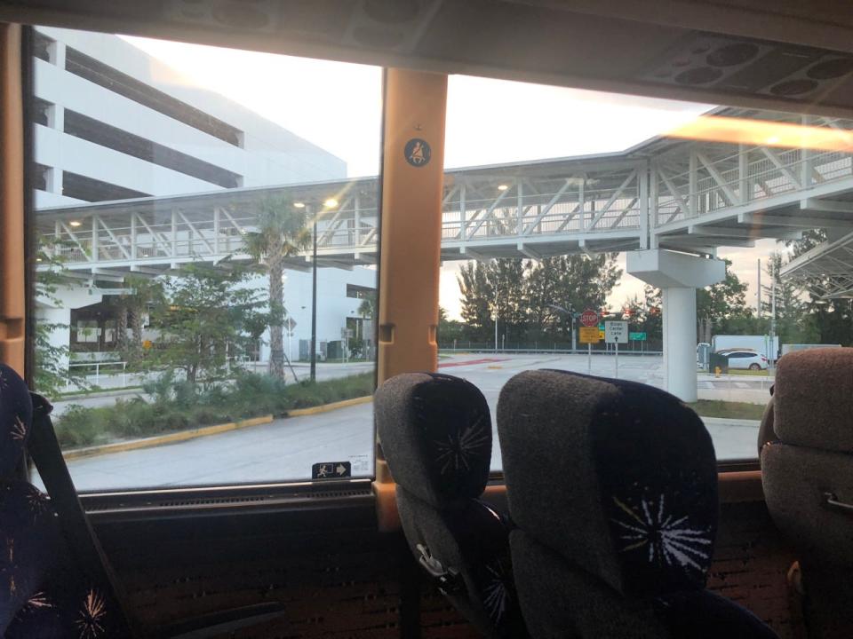 View outside of window on Flexbus in Florida