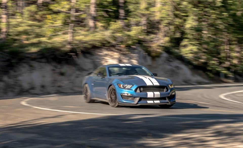 <p>The Shelby's 5.2-liter DOHC V-8 boasts 526 hp, but is tasked with moving 446 more pounds of coupe than is the Supra's engine. </p>