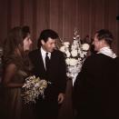 <p>The film icons appear over the moon after their wedding at Temple Beth Shalom in Las Vegas. Fisher was Taylor's fourth husband; he was previously married to Taylor's friend, actress Debbie Reynolds.</p>