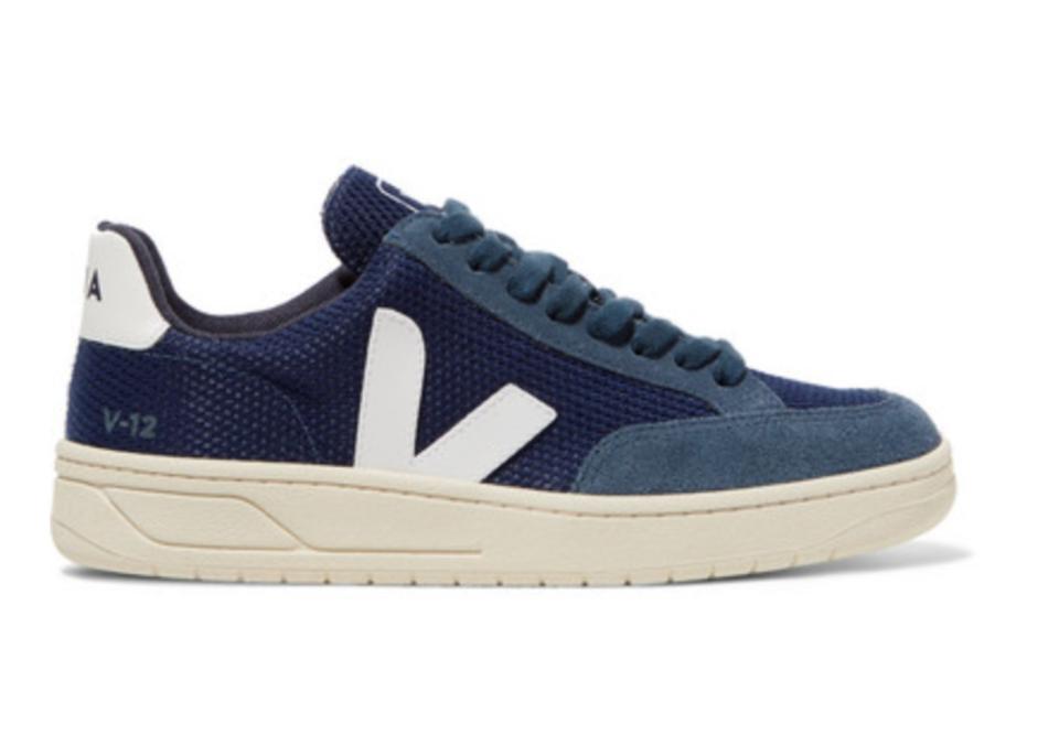 V-12 leather-trimmed mesh and suede sneaker. (Photo: Net-A-Porter)