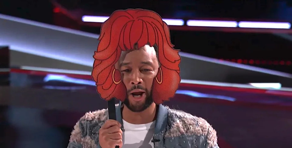 John Legend cosplays as  Reba McEntire on 'The Voice.' (NBC)