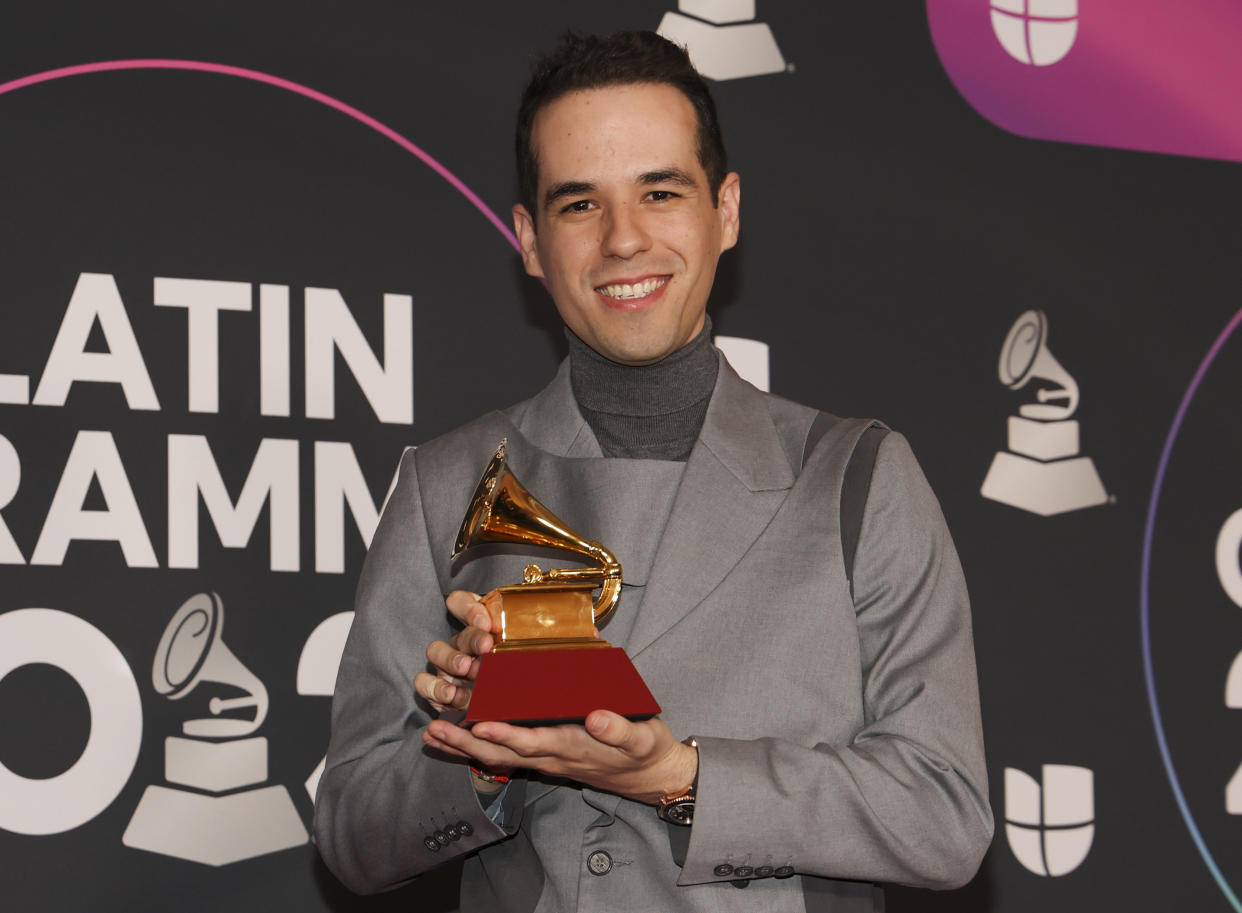 Latin Grammys 2023: Edgar Barrera no es ajeno a los galardones de la Academia de la Música Latina (Christopher Polk/Variety via Getty Images)