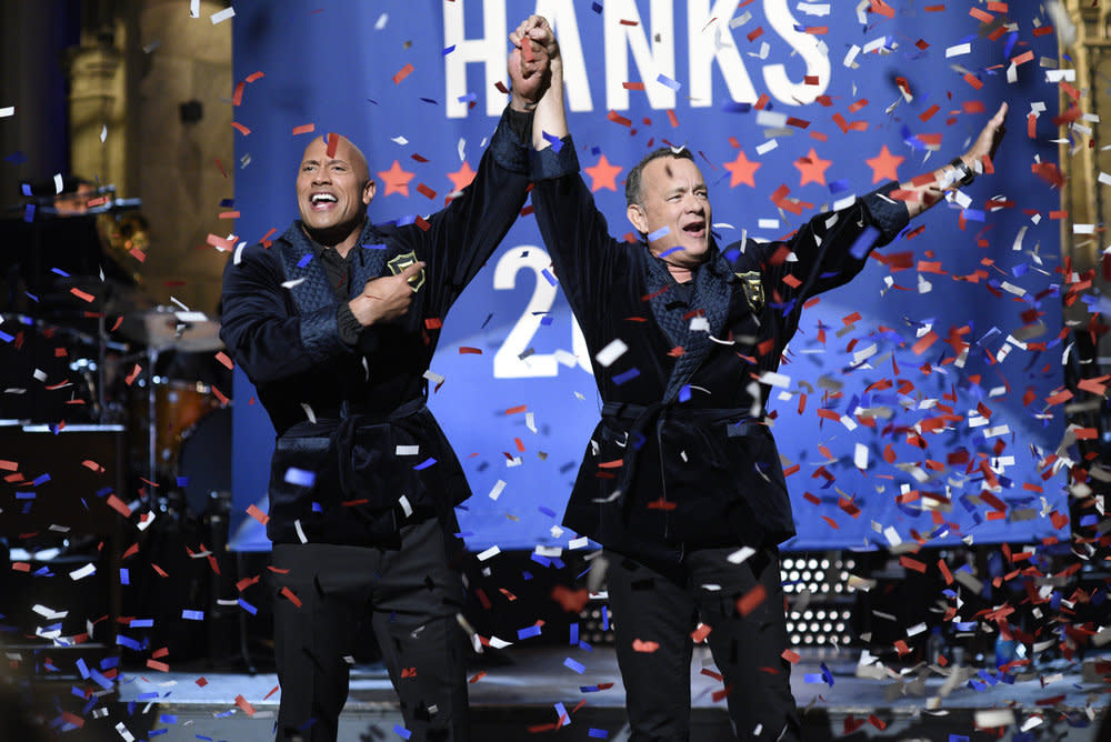 The Rock is seriously considering running for president in 2024, and please let the ticket be Johnson/Hanks