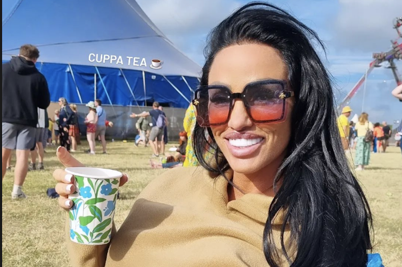 Katie Price at the Isle of Wight Festival