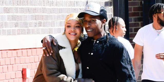 Rihanna and A$AP Rocky Get Cozy Together on the Set of a Music Video in  NYC: Looks Featuring Vintage Dolce and Gabbana Snakeskin Corset, Louis  Vuitton Spring 2022 Multicolor Fur Pieces +