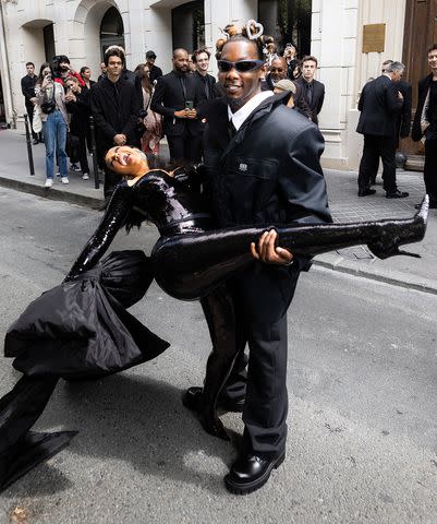 <p>Splash News Online</p> Cardi B and Offset at the Balenciaga show in Paris on July 5, 2023