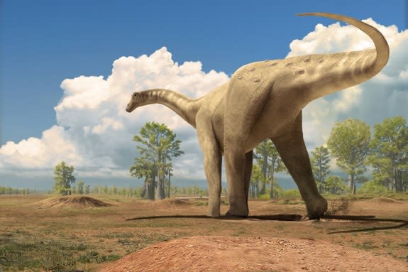 Reconstruction of a dinosaur from the Catalan pre-Pyrenees, about 70 milion years ago.