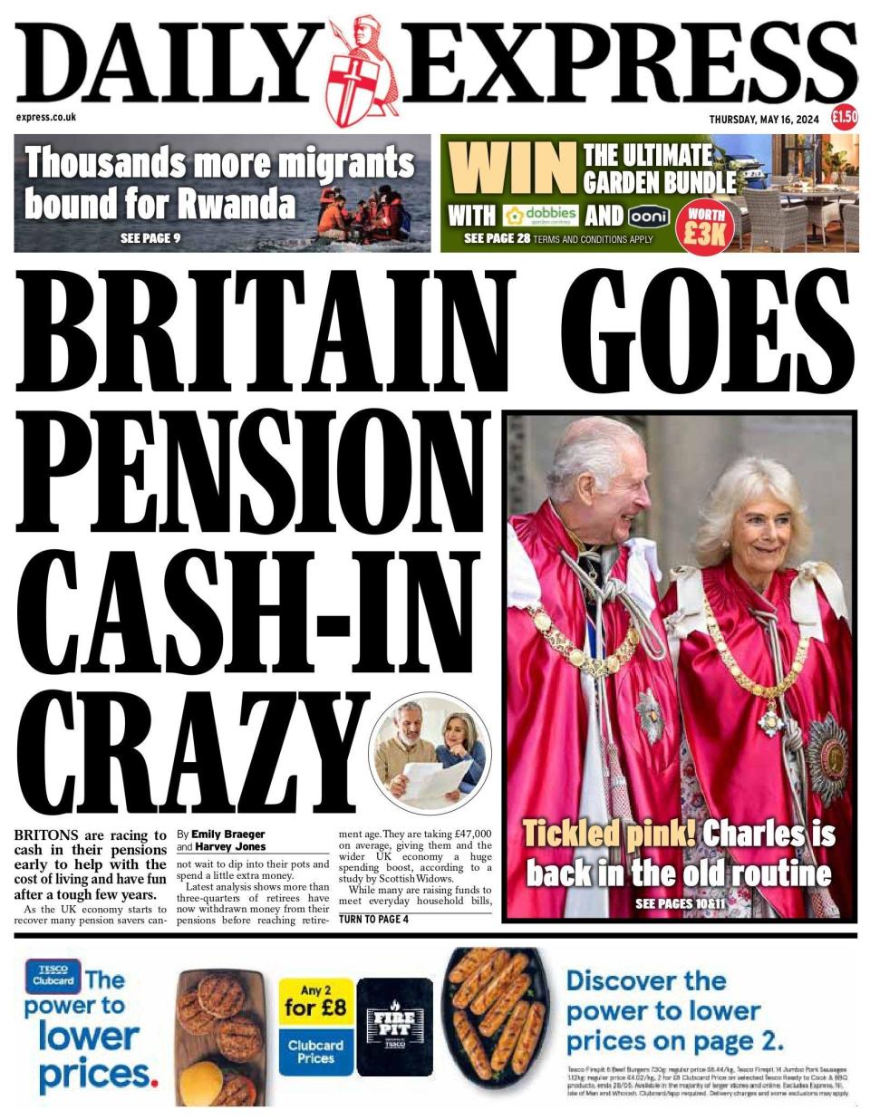 Daily Express: Britain goes pension cash-in crazy