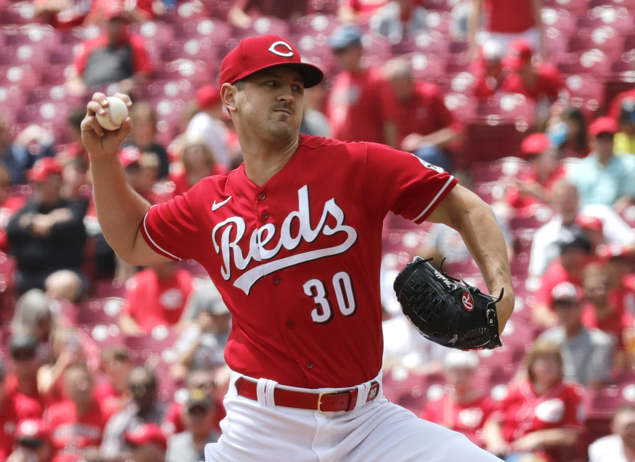 Cincinnati Reds starting pitcher Tyler Mahle (30) had a fantasy gem of a game on Tuesday