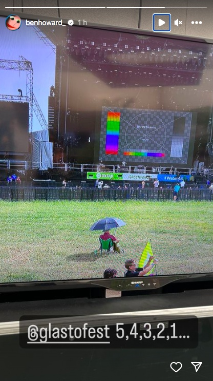 Ben Howard prepares for the Other Stage (Ben Howard / Instagram)