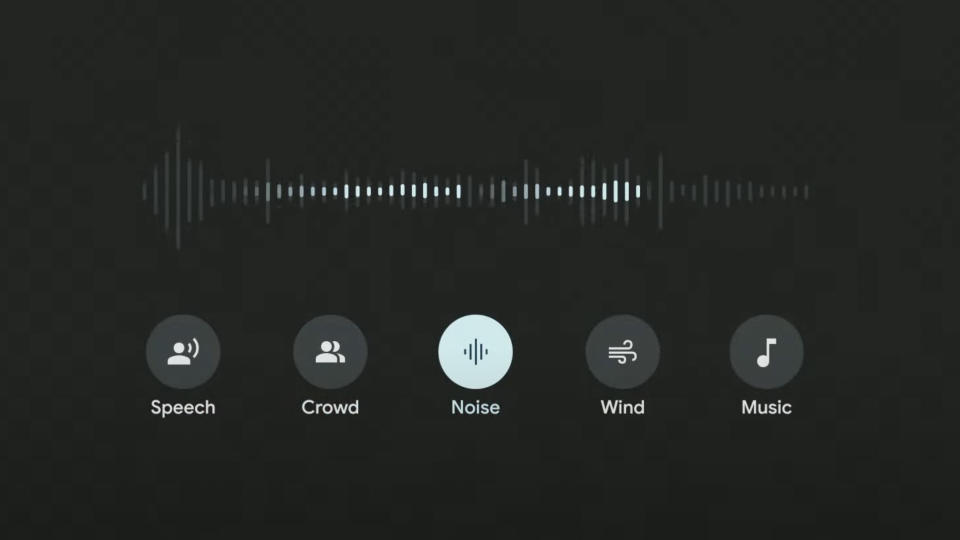 The levels and channels of an audio recording