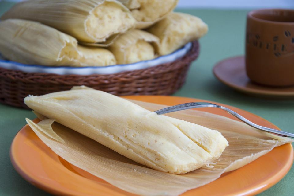 Chicken Tamales with Tomatillo-Cilantro Sauce