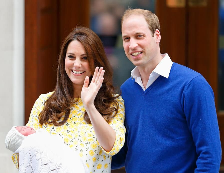 The Duchess of Cambridge and Prince William with Prince George. Photo: Getty Images.