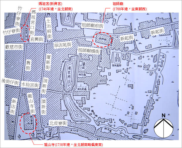 新興宮位置示意圖。圖片來源：台北天后宮官網。