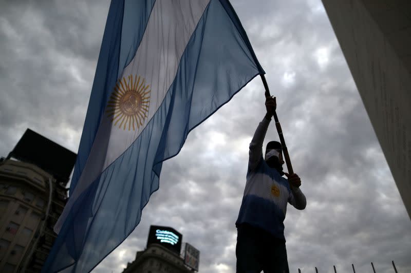 FILE PHOTO: Protest against the state takeover of agro exporter Vicentin in Buenos Aires