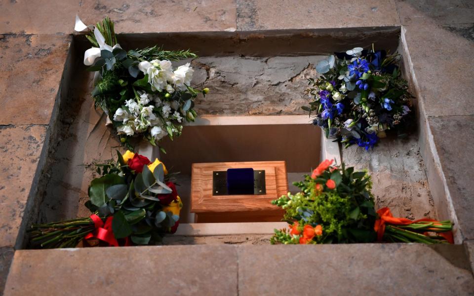 Hawking's ashes were laid to rest at Westminster Abbey