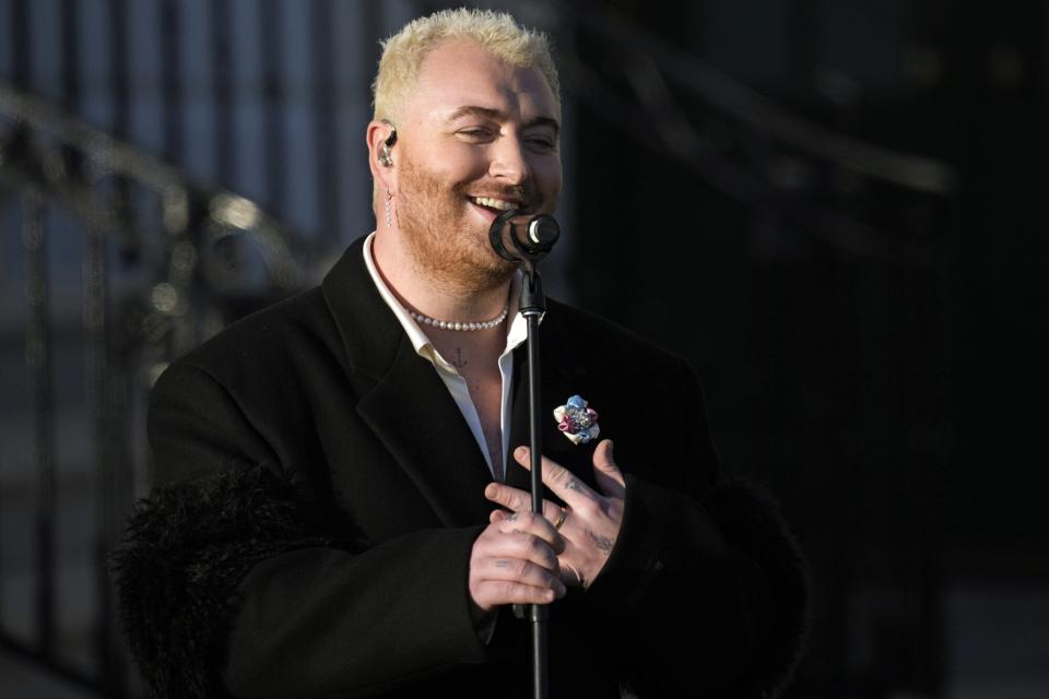 Singer Sam Smith performs before President Joe Biden speaks during a bill signing ceremony for the Respect for Marriage Act, on the South Lawn of the White House in Washington Biden Gay Marriage, Washington, United States - 13 Dec 2022