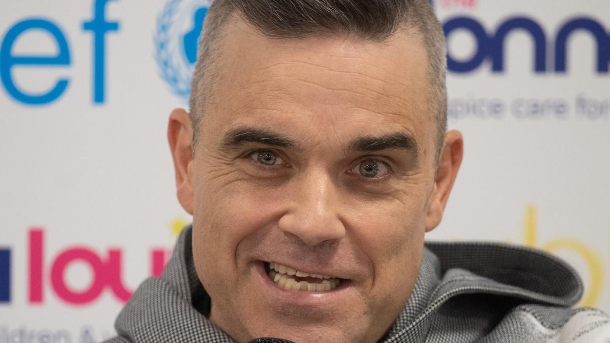 Robbie Williams hält viel von der  deutschen Fußball-Nationalmannschaft.