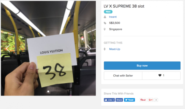 Here's what went down at the LV x Supreme Singapore sale