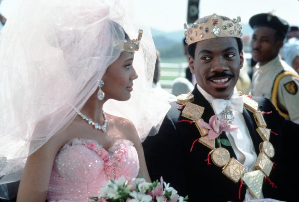 Shari Headley's Lisa McDowell wore a scene-stopping wedding dress in 1988's "Coming To America" to her nuptials to Eddie Murphy's Prince Akeem. The dress has been long admired and often copied.