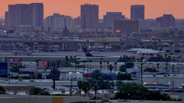 Summer skyline in Phoenix.