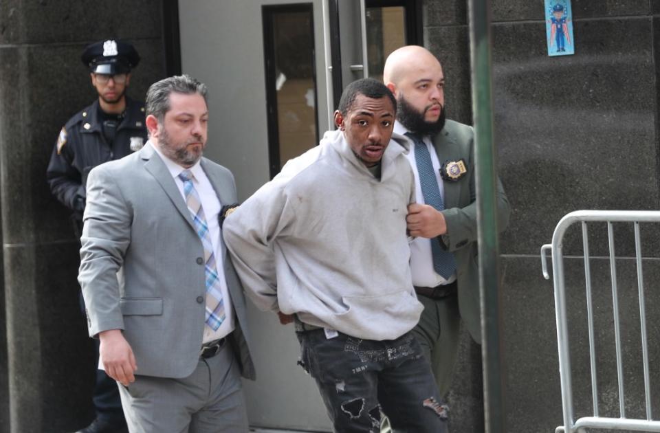 Carlton McPherson, 24, of the Bronx, was charged with murder in connection to the unprovoked subway shove, sources said. G.N.Miller/NYPost