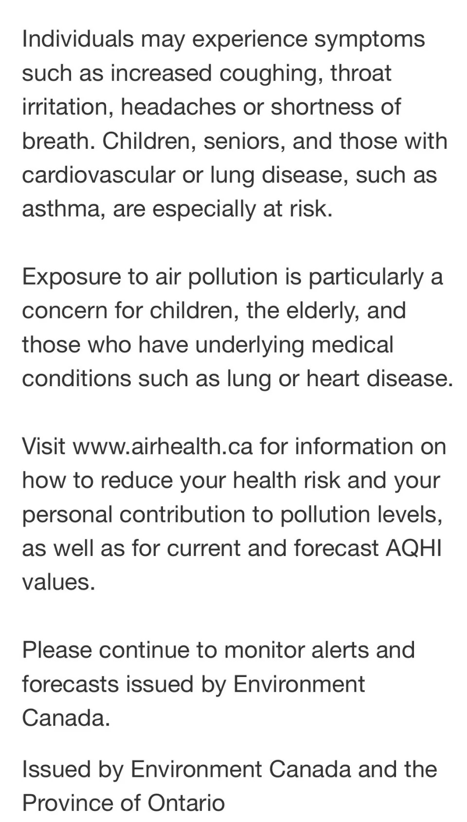 Environment Canada has issued a special air quality statement for Toronto, Brampton, Mississauga, Vaughan, Richmond Hill and Markham. The national weather agency warns says evening fireworks expected across the region as part of Diwali celebrations could contribute to &#x002018;deteriorating air quality.&#x002019;