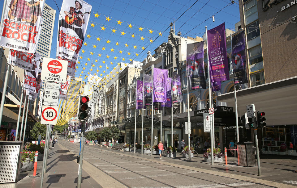 Bourke Street Mall is included in the proposed area. Source: Getty, file. 