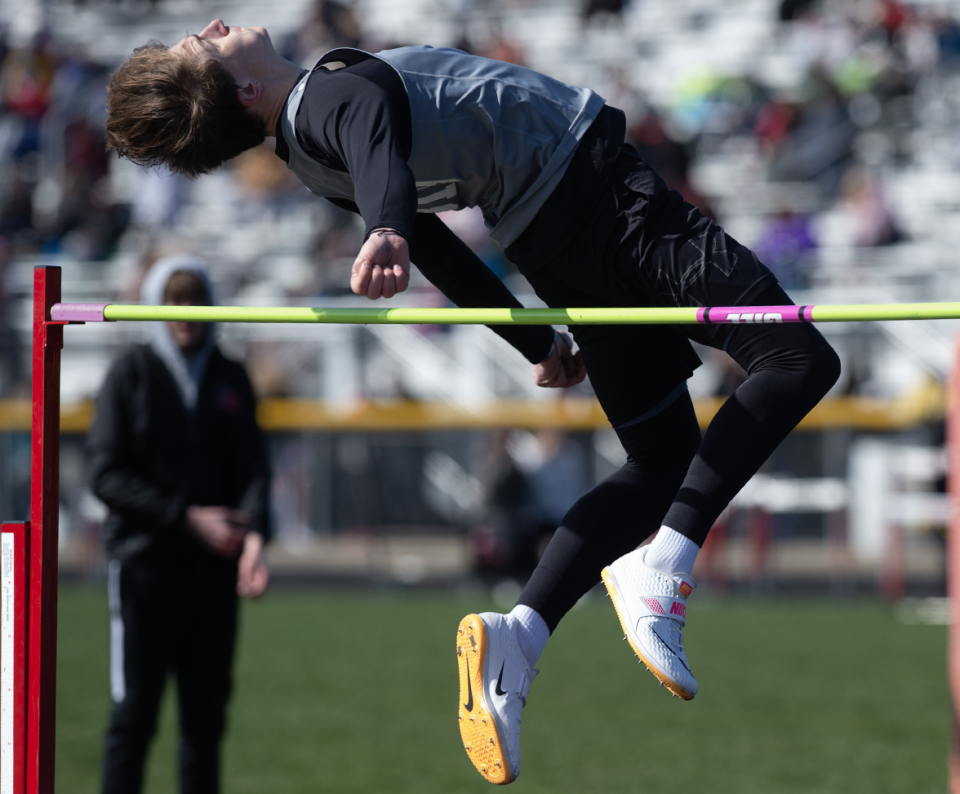 High Jump, Hunter Yoder, Crestwood. Don Faix Invitational held at Crestwood High School.