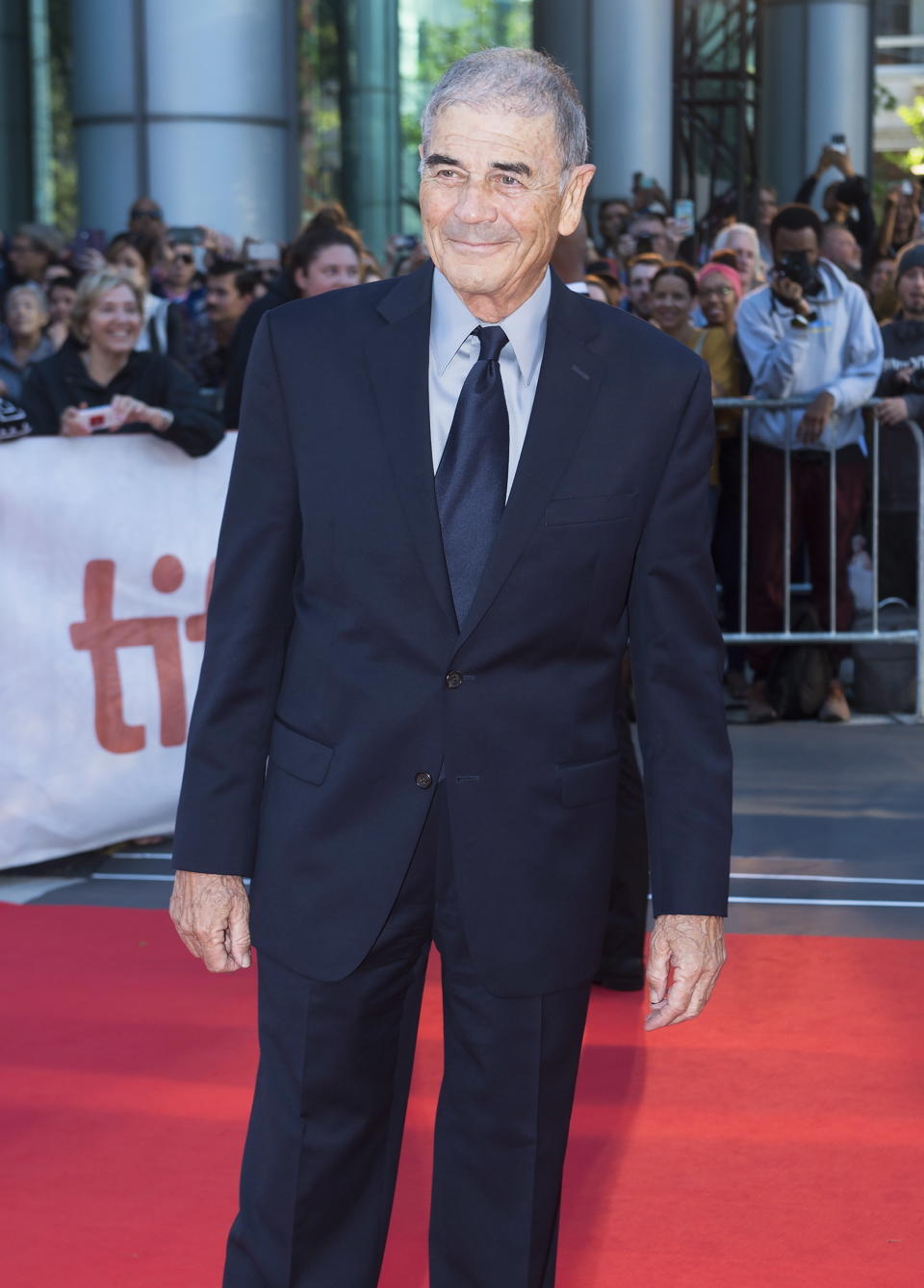 FILE - In this Sept. 12, 2018 file photo, actor Robert Forster poses for photographs on the red carpet for the new movie "What They Had" during the 2018 Toronto International Film Festival in Toronto. Forster, the handsome character actor who got a career resurgence and Oscar-nomination for playing bail bondsman Max Cherry in "Jackie Brown," has died at age 78. Forster's agent Julia Buchwald says he died Friday, Oct. 11, 2019, at home in Los Angeles of brain cancer. (Nathan Denette/The Canadian Press via AP, File)