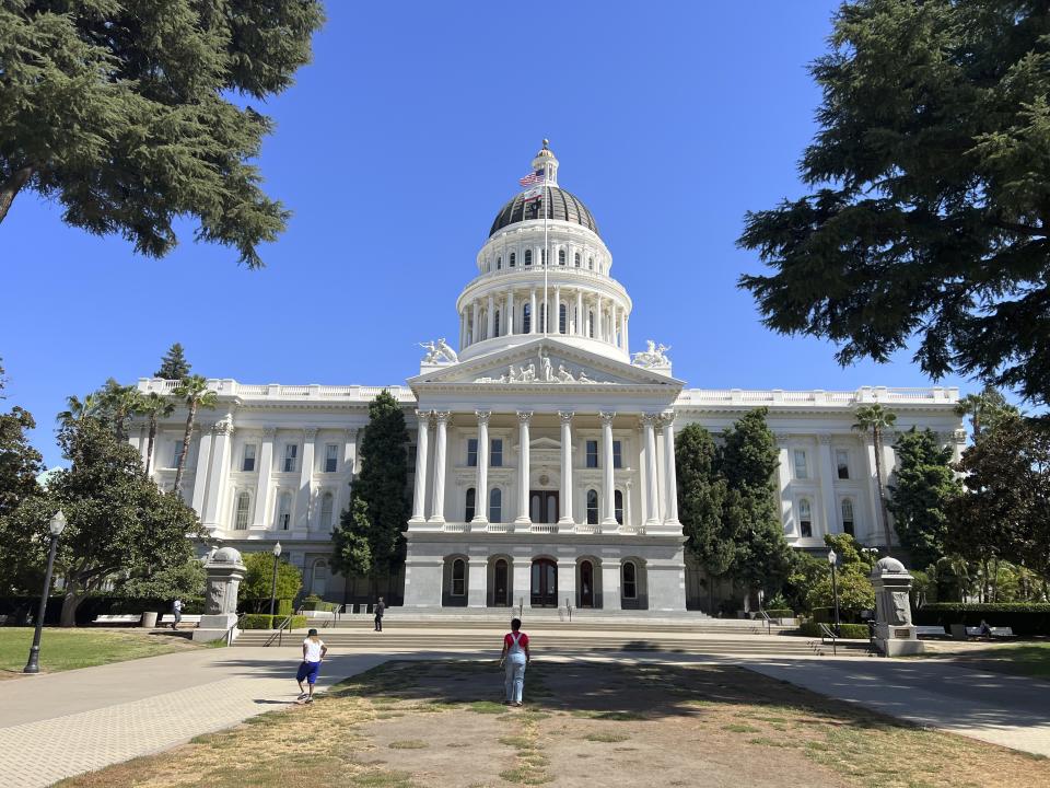 An exterior of the State Capitol is shown in Sacramento, Calif. on Friday Sept. 15, 2023. California lawmakers finished their work for the year on Thursday. (AP Photo/Terry Chea)