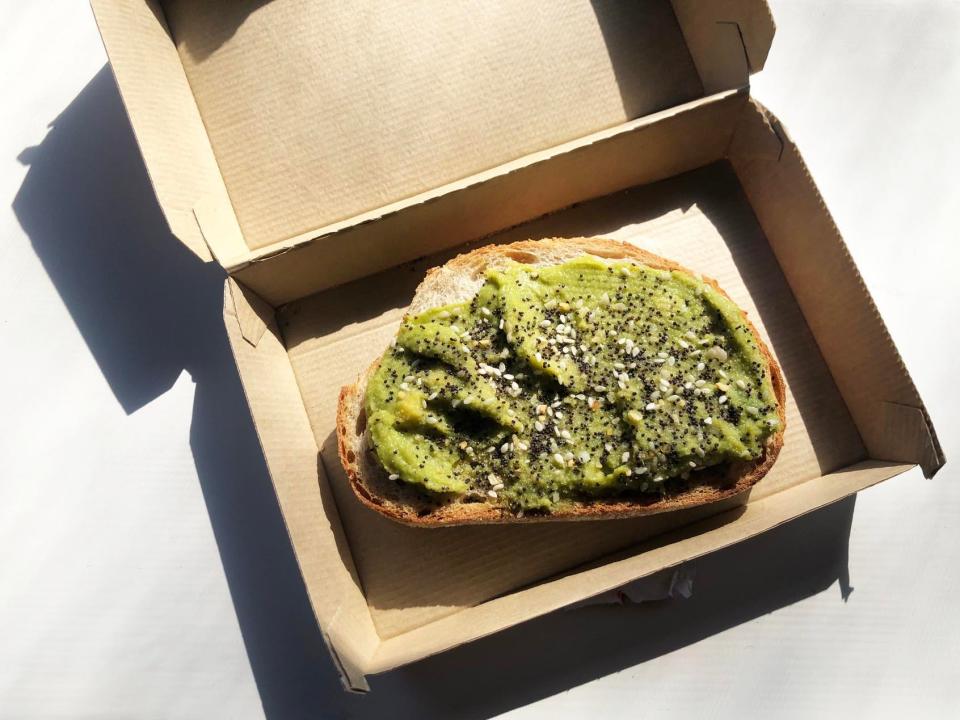 dunkin donuts avocado toast