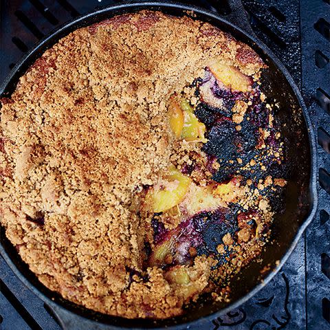 © John Kernick Yes, desserts deserve grill time too, and Stephanie Izard’s crumbly skillet cake is the perfect one.