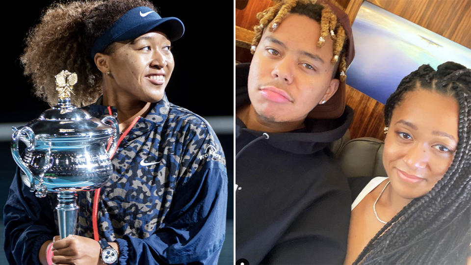 Naomi Osaka and Cordae, pictured here on Instagram.