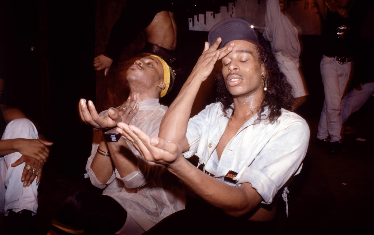 Willi Ninja, ici à droite, au Copacabana, à New York, au mois de mai 1989. 