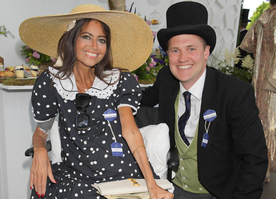 Dame Deborah James attending Royal Ascot with her brother Benjamin James on 15 June 2022. 