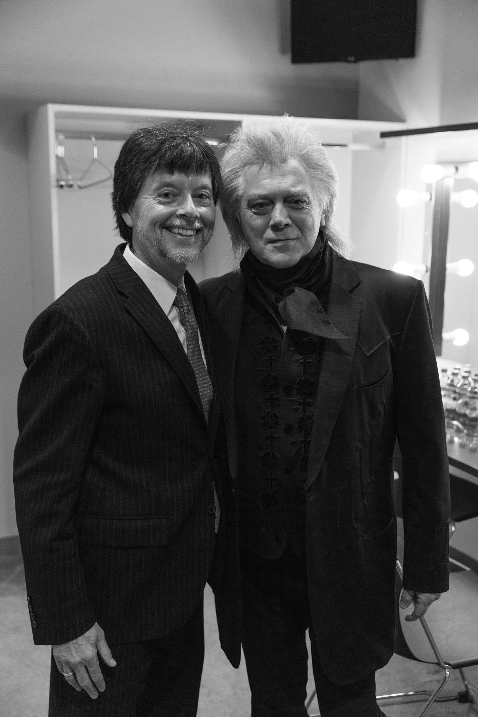 The Honor Your Hometown campaign is headlined by renowned documentary producer Ken Burns, left, and Country Music Hall of Famer Marty Stuart.