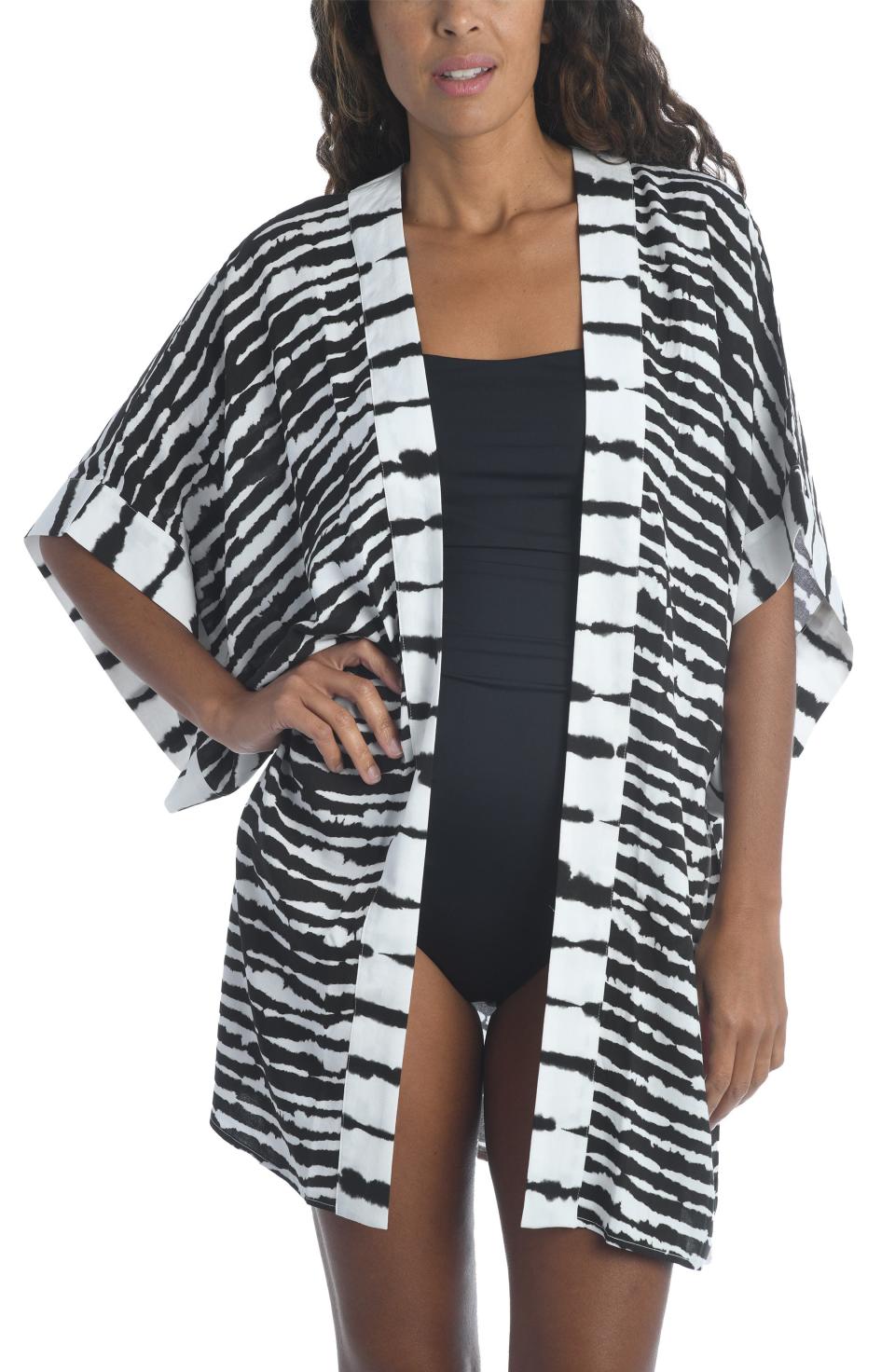 Elemental Open Front Crepe Cover-Up