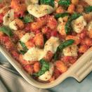<p>Gnocchi are small potato dumplings and, like pasta, take only a few minutes to cook, so they're brilliant fast-food material. Toss with ready-made tomato sauce then tip into an ovenproof dish, dot with mozzarella and grill until golden brown.</p><p><strong>Recipe: <a href="https://www.goodhousekeeping.com/uk/food/recipes/a536873/gnocchi-and-mozzarella-bake/" rel="nofollow noopener" target="_blank" data-ylk="slk:Gnocchi and mozzarella bake" class="link ">Gnocchi and mozzarella bake</a></strong></p>