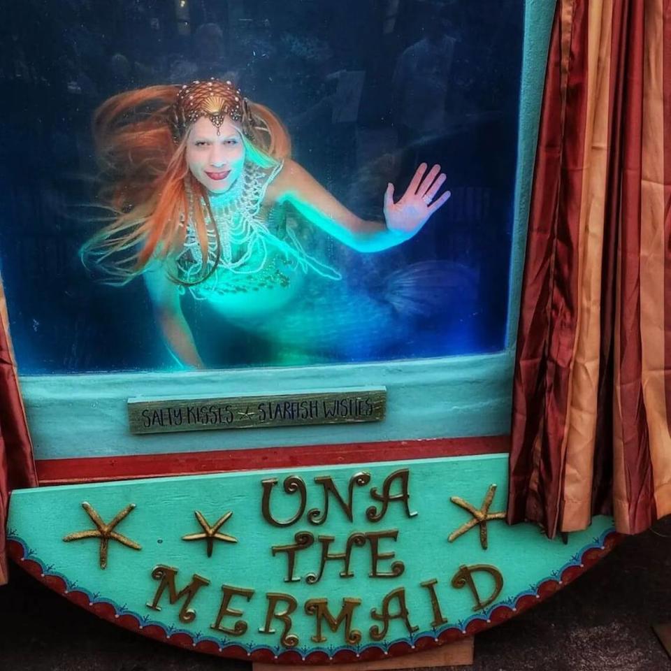 Una the Mermaid will perform daily during the Mermaid Festival at the International Mermaid Museum adjacent to the Westport Winery.