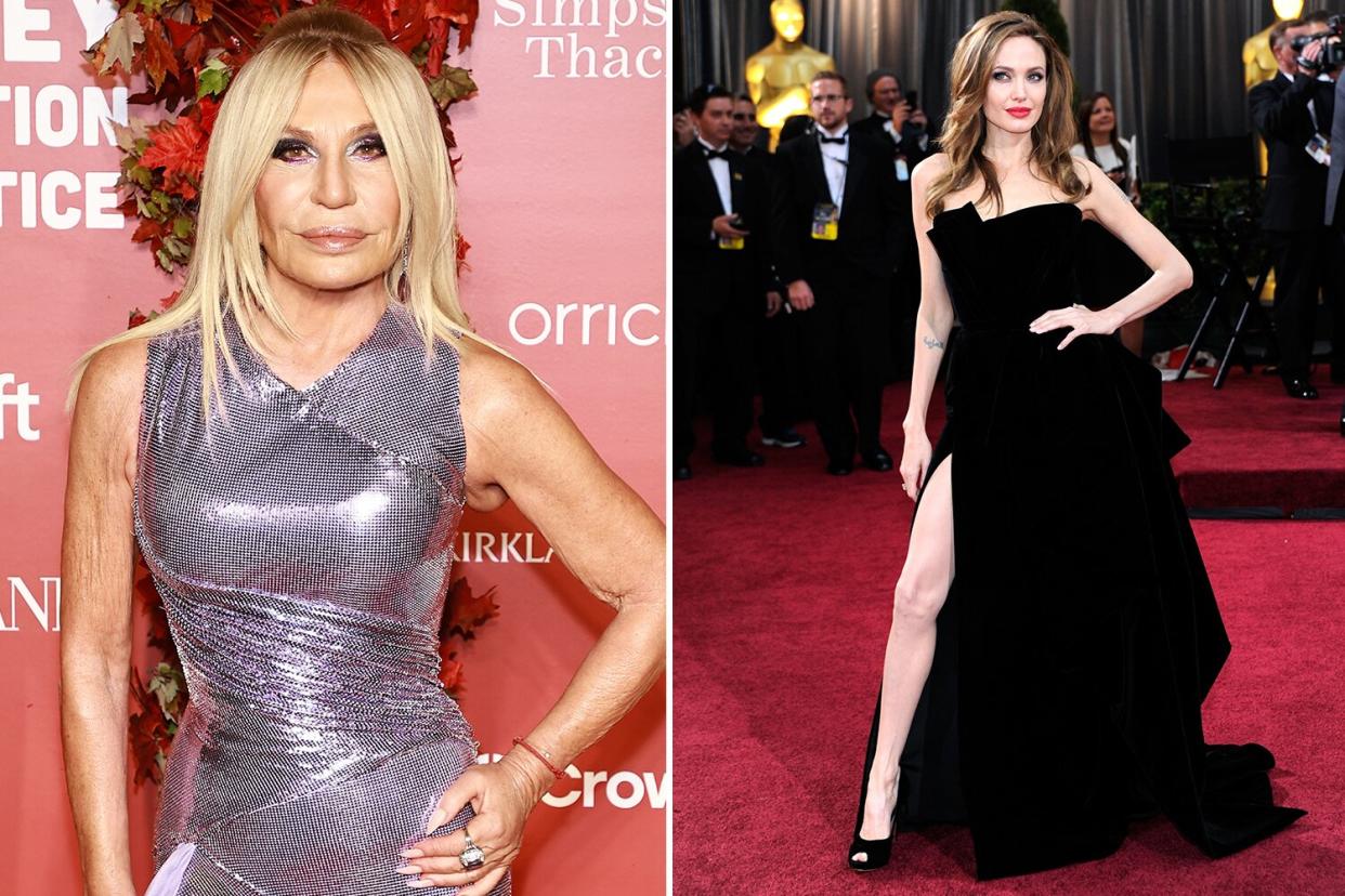 Dontella Versace Reflects on Viral Impact of Angelina Jolie's 2012 Oscars Dress  