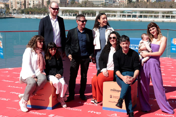 Julieta Zylberberg y el reparto de Un pájaro azul en el Festival de Málaga