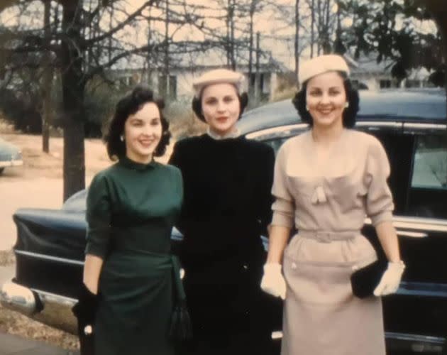 The author's mother (right) and her mother's sisters in Louisiana in the 1950s.