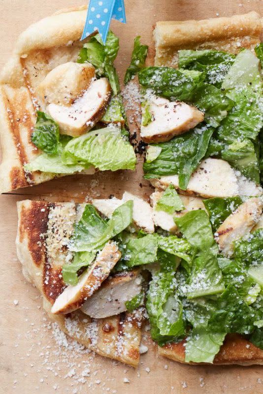 Grilled Caesar Salad Flatbreads