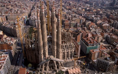 Police stepped up security at Sagrada Familia last year - Credit:  Jason Hawkes