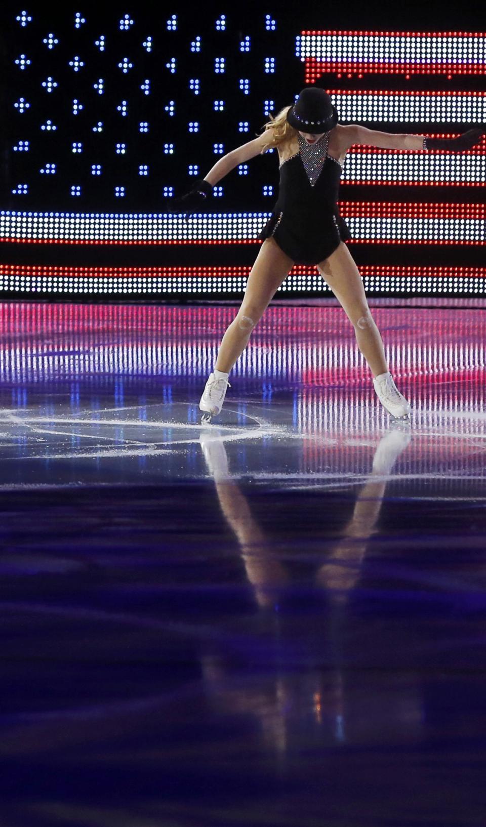 Gracie Gold of the U.S. performs during the Figure Skating Gala Exhibition at the Sochi 2014 Winter Olympics, February 22, 2014. REUTERS/Alexander Demianchuk (RUSSIA - Tags: SPORT FIGURE SKATING SPORT OLYMPICS)