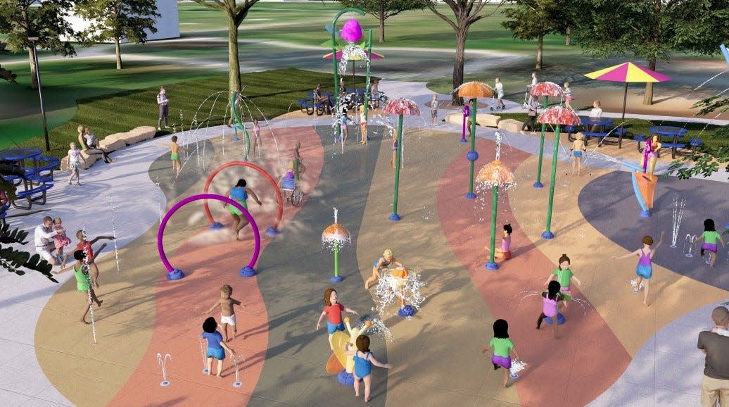 Rendering of the splash pad coming to Little Chute's Van Lieshout Park in 2024.